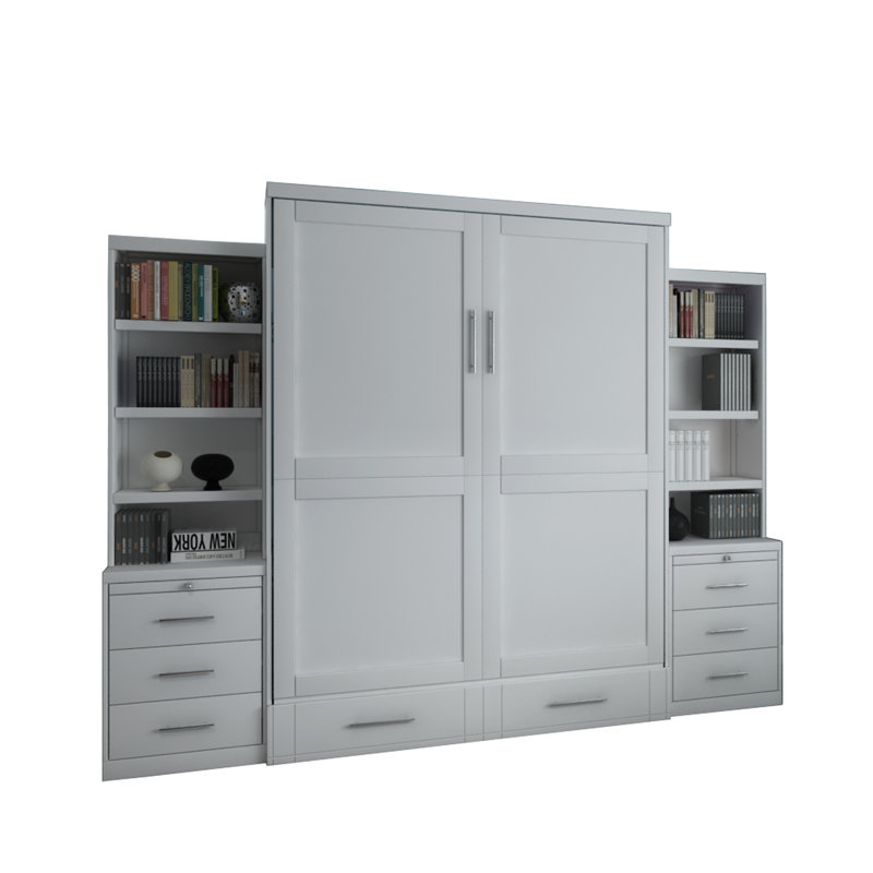 Hokku Designs Korte Queen Solid Wood Storage Murphy Bed & Reviews Wayfair